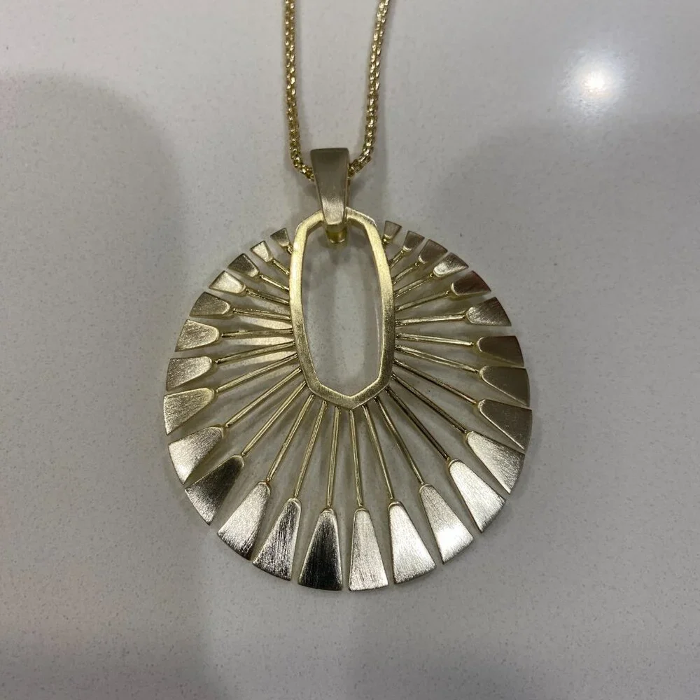 Kendra Scott Deanne Long Sunburst Necklace NWT - Picture 5 of 10
